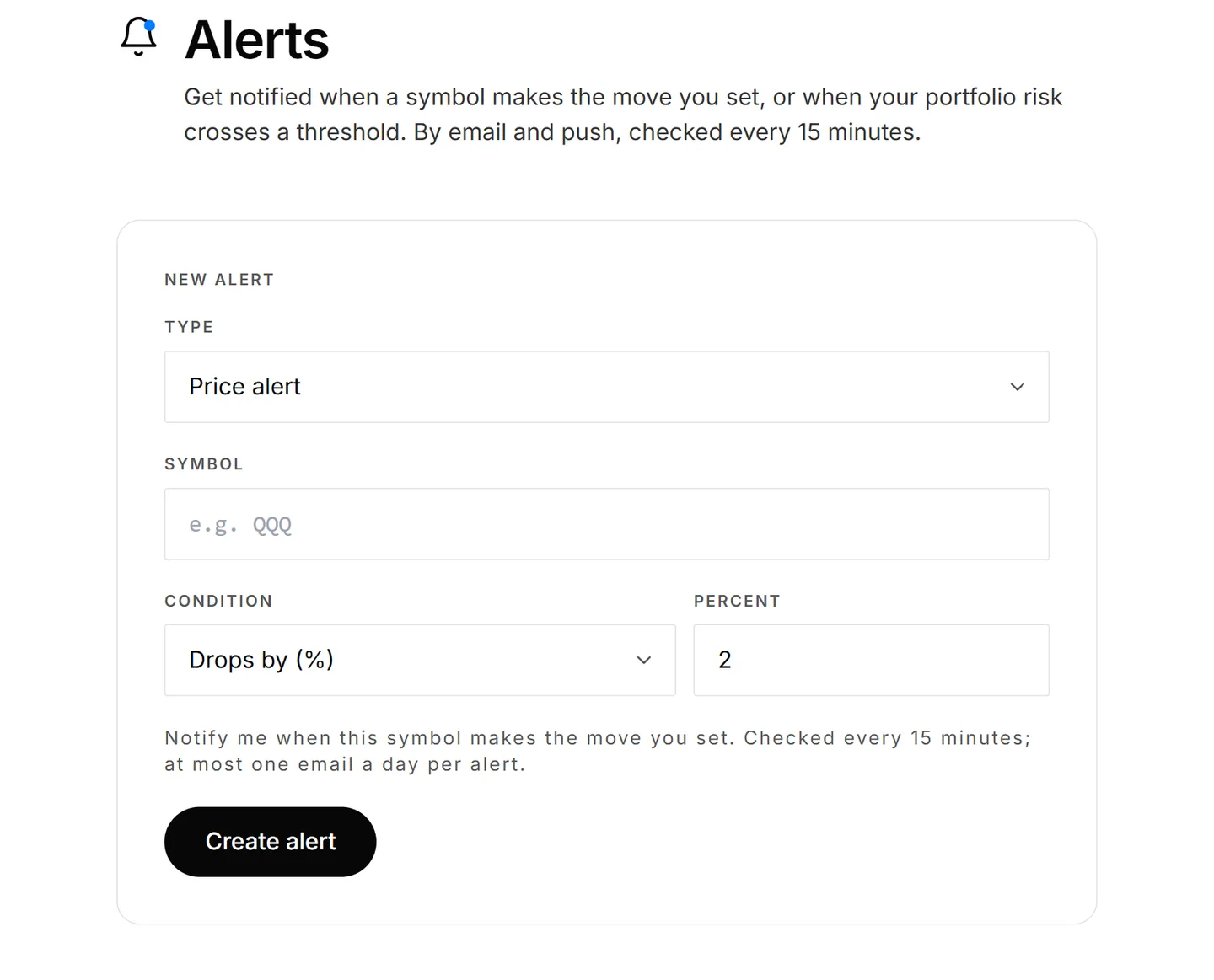 The alerts inbox with an observed value on each alert